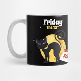 friday the 13th animal with black cat Mug